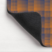 Oranges violettes Schachbrett abstraktes Muster Mousepad (Ecke)