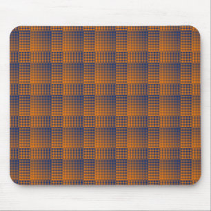Oranges violettes Schachbrett abstraktes Muster Mousepad