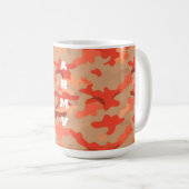 Oranges Wald-Tarnmuster Kaffeetasse (VorderseiteRechts)