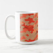 Oranges Wald-Tarnmuster Kaffeetasse (Links)