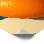 Oranges Wandkunst, Retro-Orangen-Frucht-Kunst Poster (Ecke)