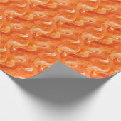 Oranges Wasserfarben-Abstrakt  Geschenkpapier (Ecke)