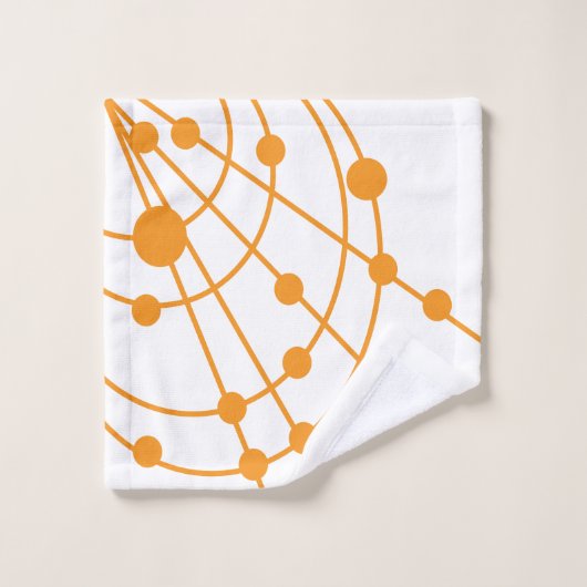Oranges Web Badhandtuch Set (Waschlappen)