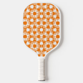 Oranges Weißes Karo-Diamant-Karomuster Pickleball Schläger