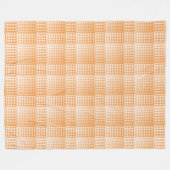 Oranges Weißes Schachbrett Abstract Muster Fleecedecke (Vorderseite (Horizontal))