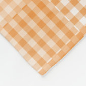 Oranges Weißes Schachbrett Abstract Muster Fleecedecke (Ecke)