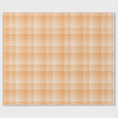 Oranges Weißes Schachbrett Abstract Muster Geschenkpapier (Flach)
