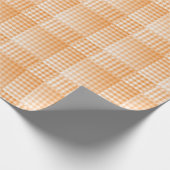 Oranges Weißes Schachbrett Abstract Muster Geschenkpapier (Ecke)