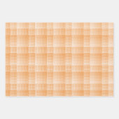 Oranges Weißes Schachbrett Abstract Muster Geschenkpapier Set (Vorderseite 2)