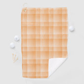 Oranges Weißes Schachbrett Abstract Muster Golfhandtuch (Insitu)