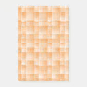 Oranges Weißes Schachbrett Abstract Pattern Post-it Klebezettel (Vorderseite)