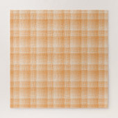Oranges Weißes Schachbrett Abstract Pattern Puzzle (Vertikal)