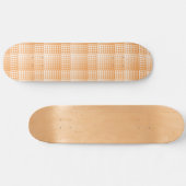 Oranges Weißes Schachbrett Abstract Pattern Skateboard (Horizontal)