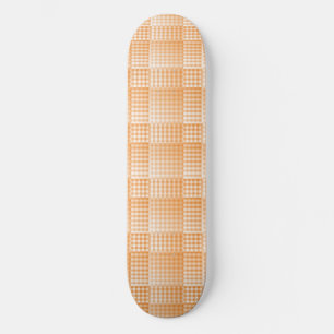 Oranges Weißes Schachbrett Abstract Pattern Skateboard