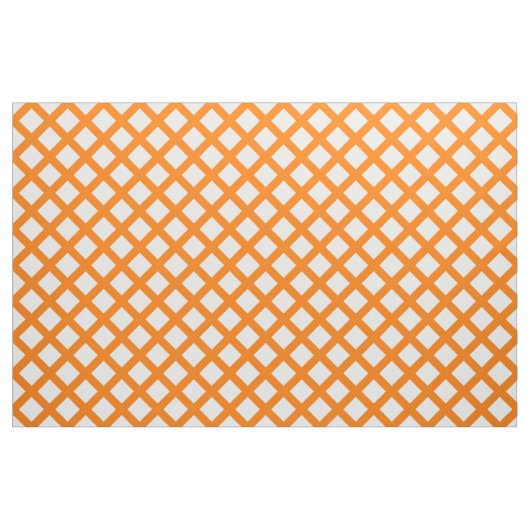 Oranges Weißes Schachbrett-Diamantmuster Stoff (Fat Quarter (45,7 x 55,9 cm))