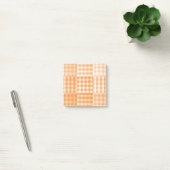 Oranges Weißes Schachbrett-Patchwork-Muster Post-it Klebezettel (Büro)