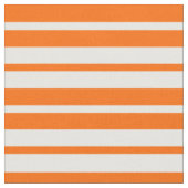Oranges Weißes Streifenmuster Design Stoff (Nahaufnahme)
