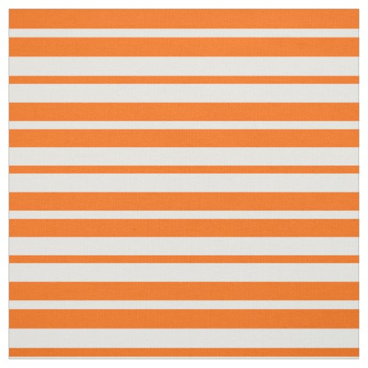 Oranges Weißes Streifenmuster Design Stoff (Muster)
