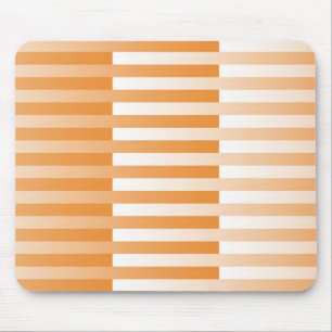 Oranges Weißes Streifenmuster Mousepad