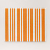 Oranges Weißes Streifenmuster Puzzle (Horizontal)