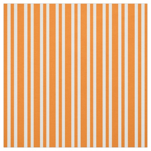 Oranges Weißes Streifenmuster Stoff (Muster)