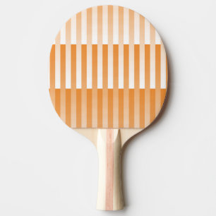 Oranges Weißes Streifenmuster Tischtennis Schläger