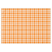 Oranges Weißkariertes Muster Tischdecke (Vorderseite (Horizontal))