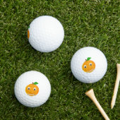 Oranges Zeichnung Benutzerdefinierter Name Golfball (Insitu Gras)