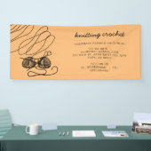 Orangese Strickgarn Häkeln Banner (Messe)