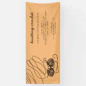 Orangese Strickgarn Häkeln Banner (Vertikal)