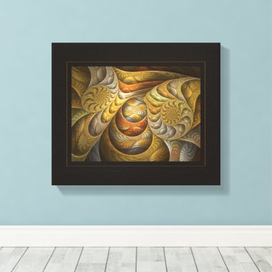 Orangesikel Wirbel Leinwanddruck (Insitu (Holzboden))