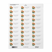 Orangesticker mit Rücksendeadresse (Vorne)