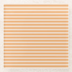 Orangestriemen Glasuntersetzer