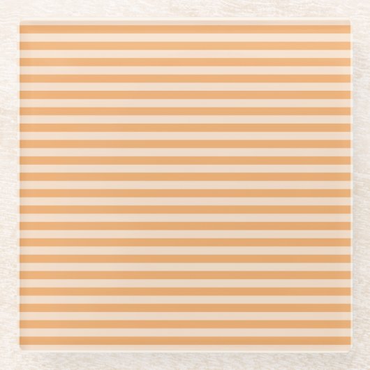 Orangestriemen Glasuntersetzer (Vorderseite)
