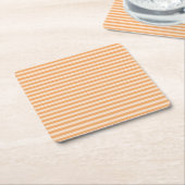 Orangestripe Rechteckiger Pappuntersetzer (angewinkelt)
