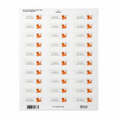 Oranget Katzen-Adressetiketten (Vorne)