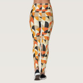 Orangetönte geometrische Abstrakte Leggings der Re (Rückseite)