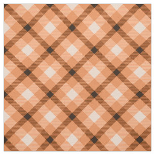 Orangeund Browntartan-kariertes Muster Stoff