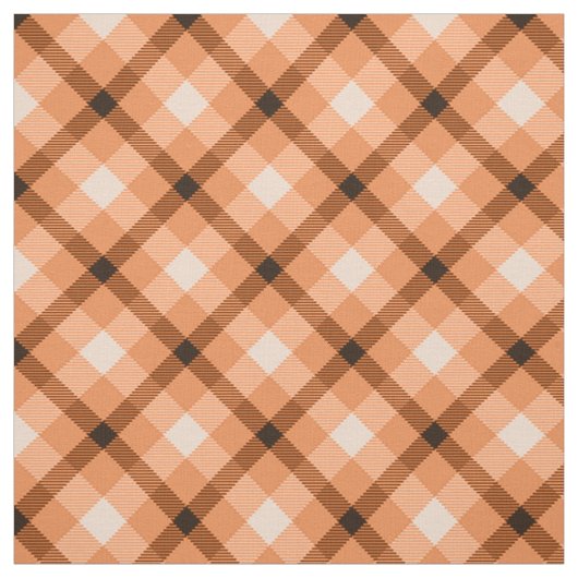 Orangeund Browntartan-kariertes Muster Stoff (Muster)