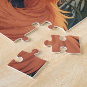 Orangeweiße Katze Puzzle (Seite)