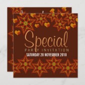 Orangey Goodness Party Einladung (Vorne/Hinten)