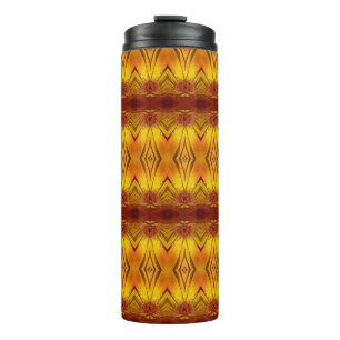 Orangey Ikat 7 Thermosbecher