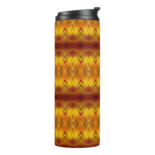 Orangey Ikat 7 Thermosbecher (Nach links gedreht)