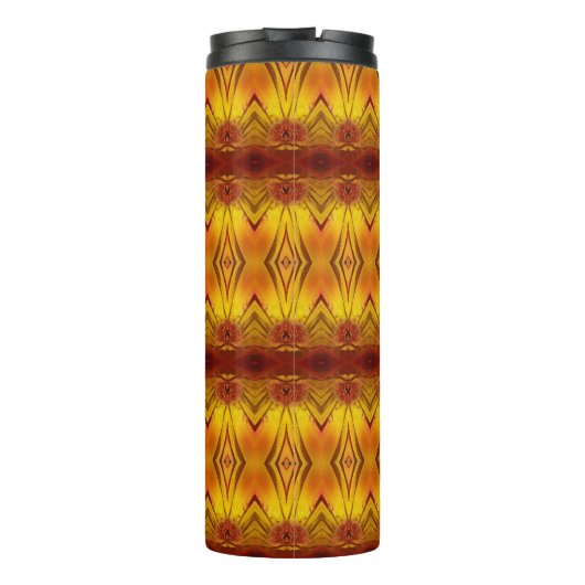 Orangey Ikat 7 Thermosbecher (Rückseite)