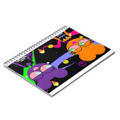 orangey u. lila Spezialität *smacked* Notizbuch Notizblock (Linke Seite)