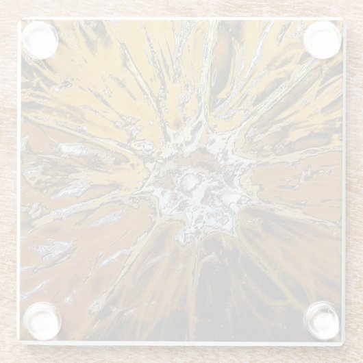 ORANGIEN GLASUNTERSETZER (Rückseite)