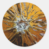 ORANGIEN RUNDER AUFKLEBER (Vorderseite)