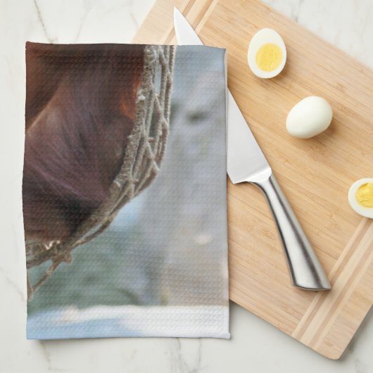 OrangUtan 001 Geschirrtuch (Viertel Falte)