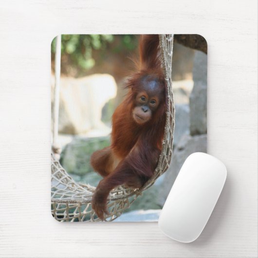 OrangUtan 001 Mousepad (Mit Mouse)