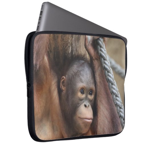 OrangUtan 002 Laptopschutzhülle (Vorne Rechts)